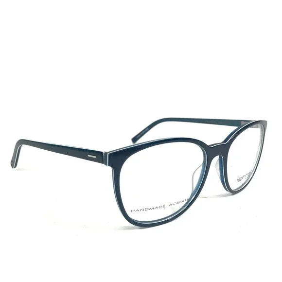 Morel Eyeglasses Frames LIGHTEC 8108L BB011 Blue Round Full Rim 52-16-135 - Picture 2 of 12
